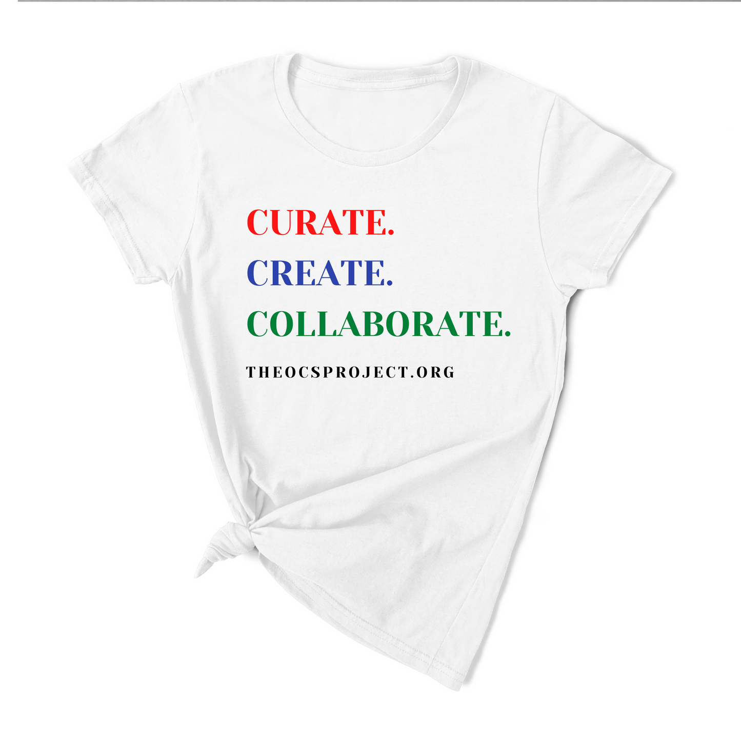 OCS Project Curate Create Collaborate Tshirt