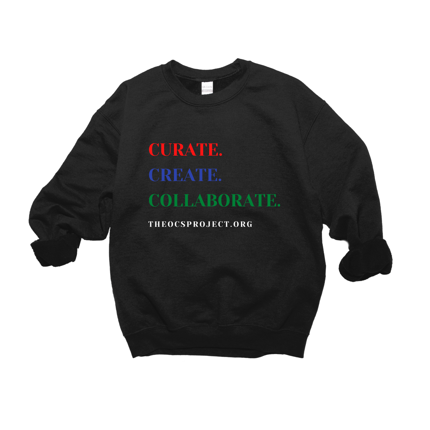 OCS Project Curating Creating Collaborating Sweatshirt